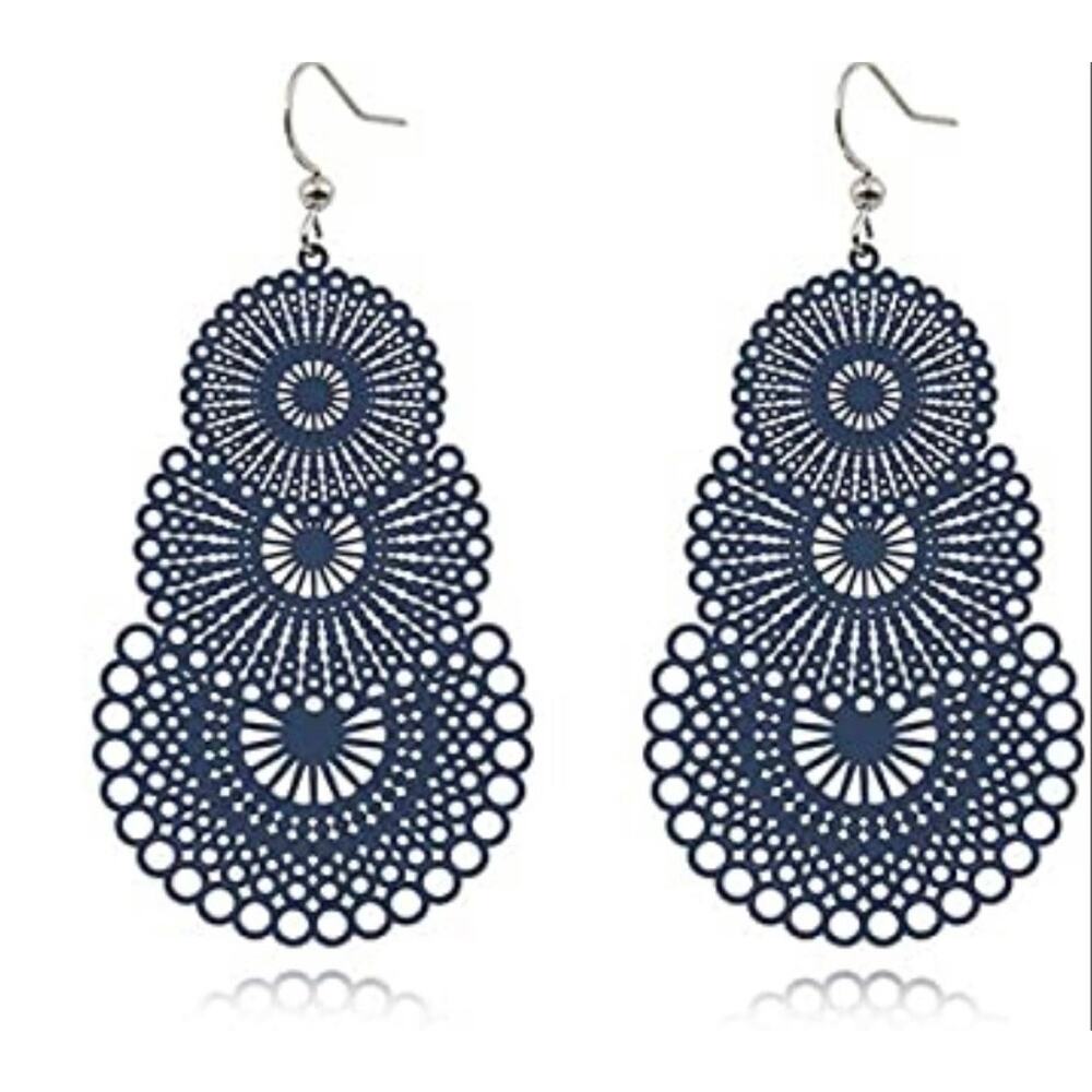 Ornate Cutout Boho Earrings